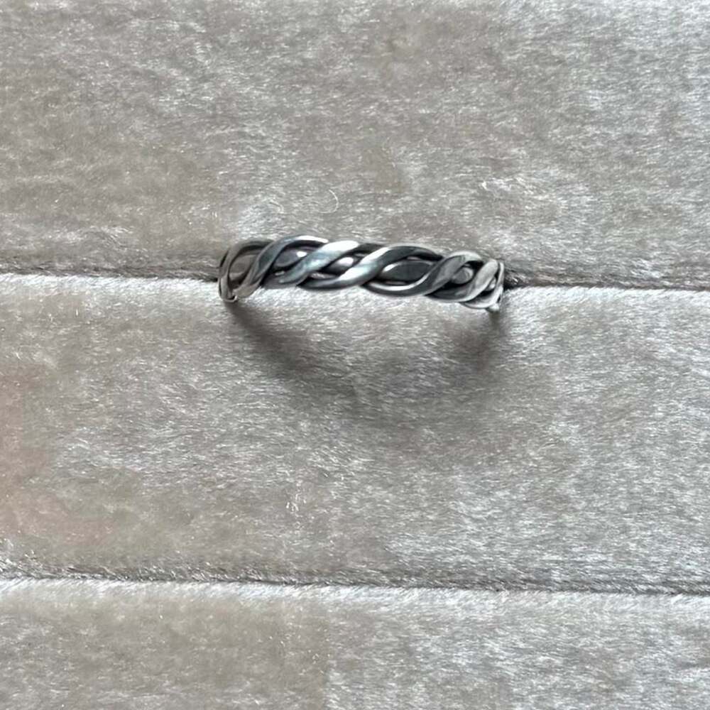 Sterling Silver Infinity Twisted Rope Stacker Ring Size 9